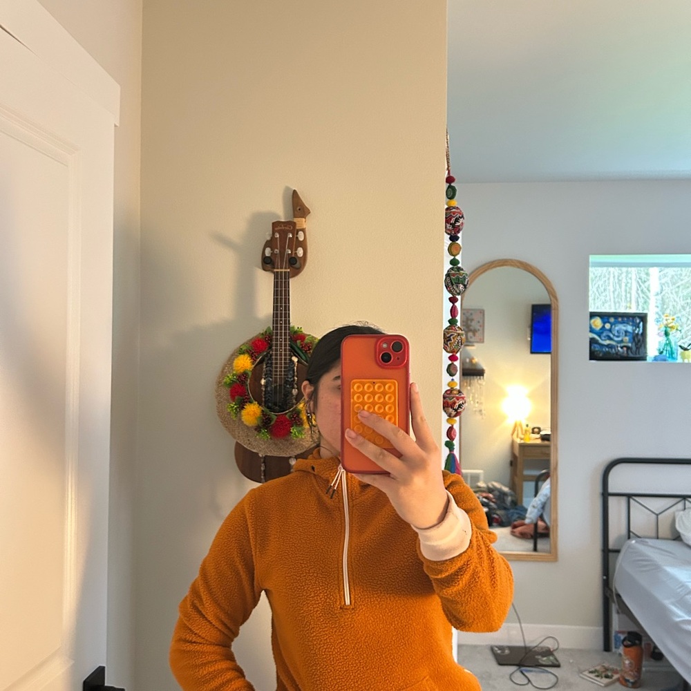 Kari Traa Vibrant Orange Fleece Pullover